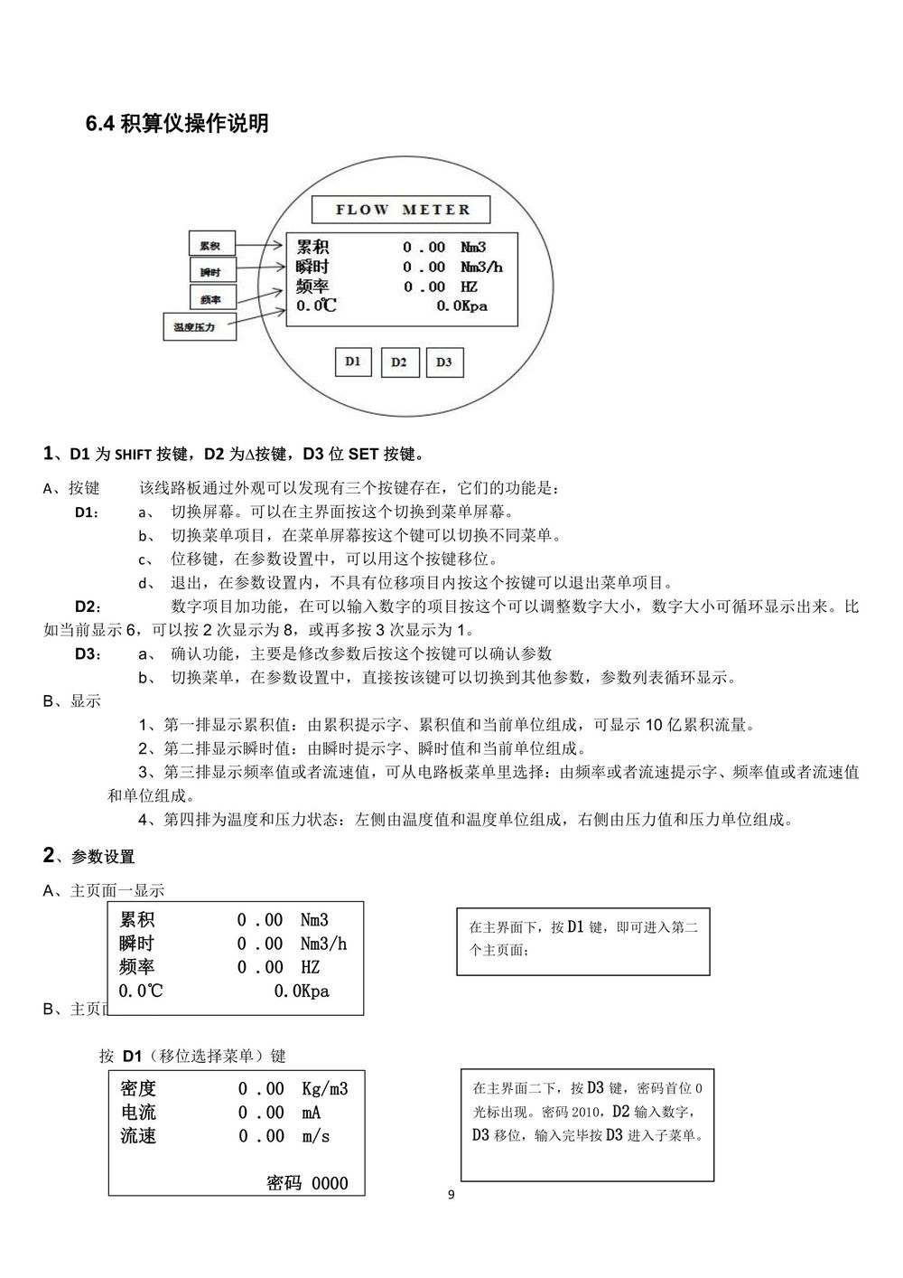 渦街流量計說明書-Y板最終版本2021-12